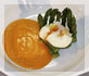 Potage aux Asperges et oeuf Poch�