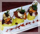 Petite Brochette de Poulpe et Coquilles St. Jacques sur Pommes de terre avec Sauce � l'Ail de Galice L�g�re